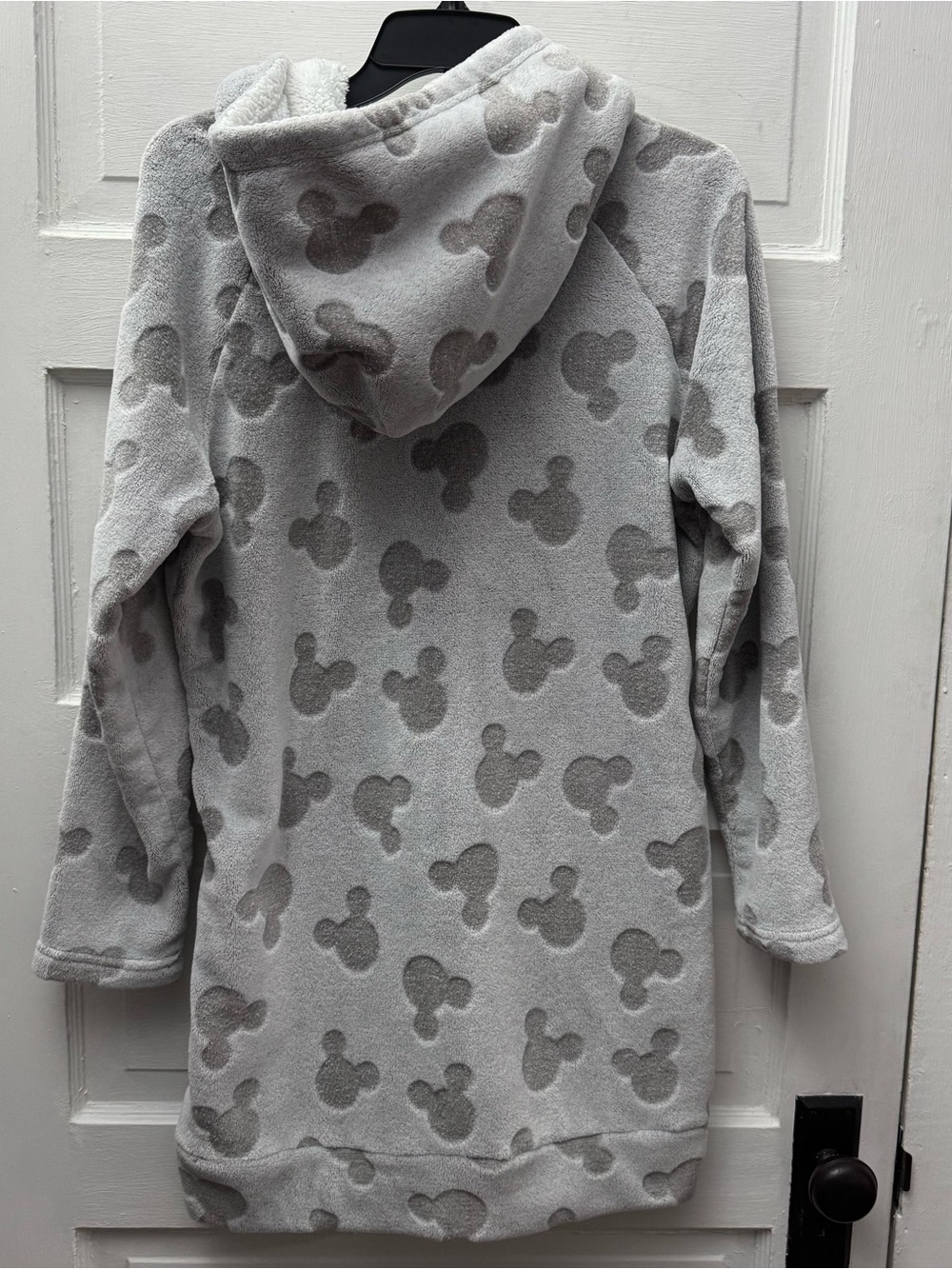 Disney Mickey Mouse Plush Hoodie Dress Cozy Lounge L - Picture 4 of 9